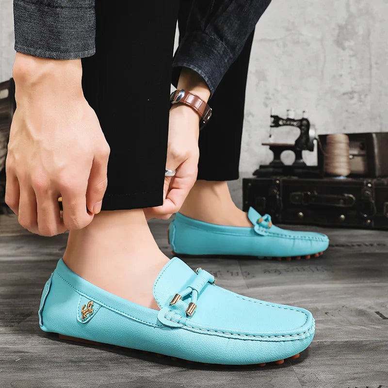 Summer Mens Fashion High Quality Outdoor Casual Leather Shoes Comfortable Breathable Classic 2024 New Slip on Men's Shoes