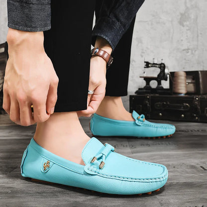 Summer Mens Fashion High Quality Outdoor Casual Leather Shoes Comfortable Breathable Classic 2024 New Slip on Men's Shoes