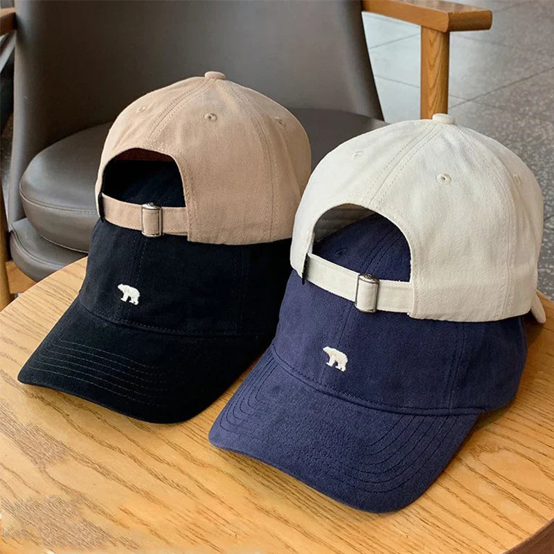 Unisex Cartoon Bear Embroidery Baseball Cap Men Women Soft Cotton Hip Hop Snapback Caps Unisex Sports Dad Trucker Sun Visor Hat