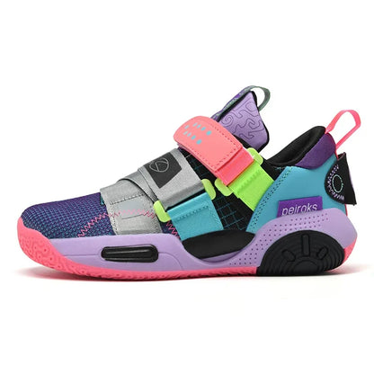 Children Girls Basketball Shoes Cushioned Shock Absorption Comfy Athletic Sports Running Outdoor Non-slip Walking For Kids Boys