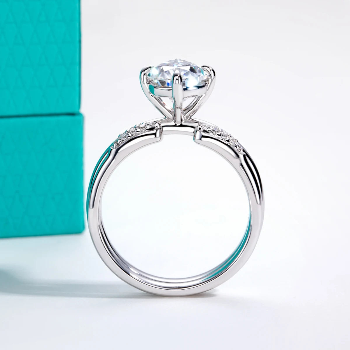 3ct Pear Moissanite Bridal Rings Set 925 Sterling Silver Adjustable Wedding Band Promise Ring Jewelry Gifts for Women