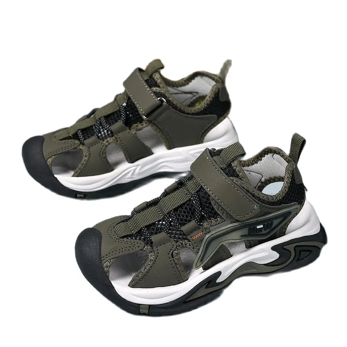 Boys' Casual Sports Sandals, River-Tracing Shoes, Finger-Protecting Sandals