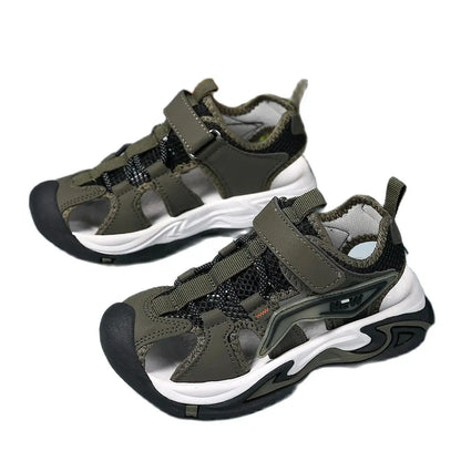 Boys' Casual Sports Sandals, River-Tracing Shoes, Finger-Protecting Sandals