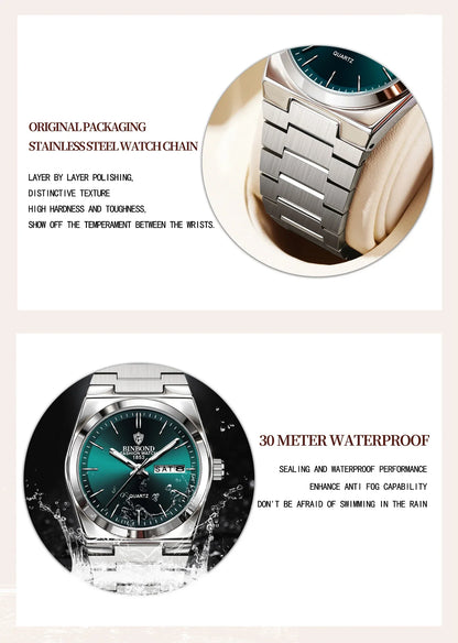 103 Business Women's Quartz Watch Waterproof Double Calendar Night Light Non Mechanical Ultra Thin Women's Quartz Watch