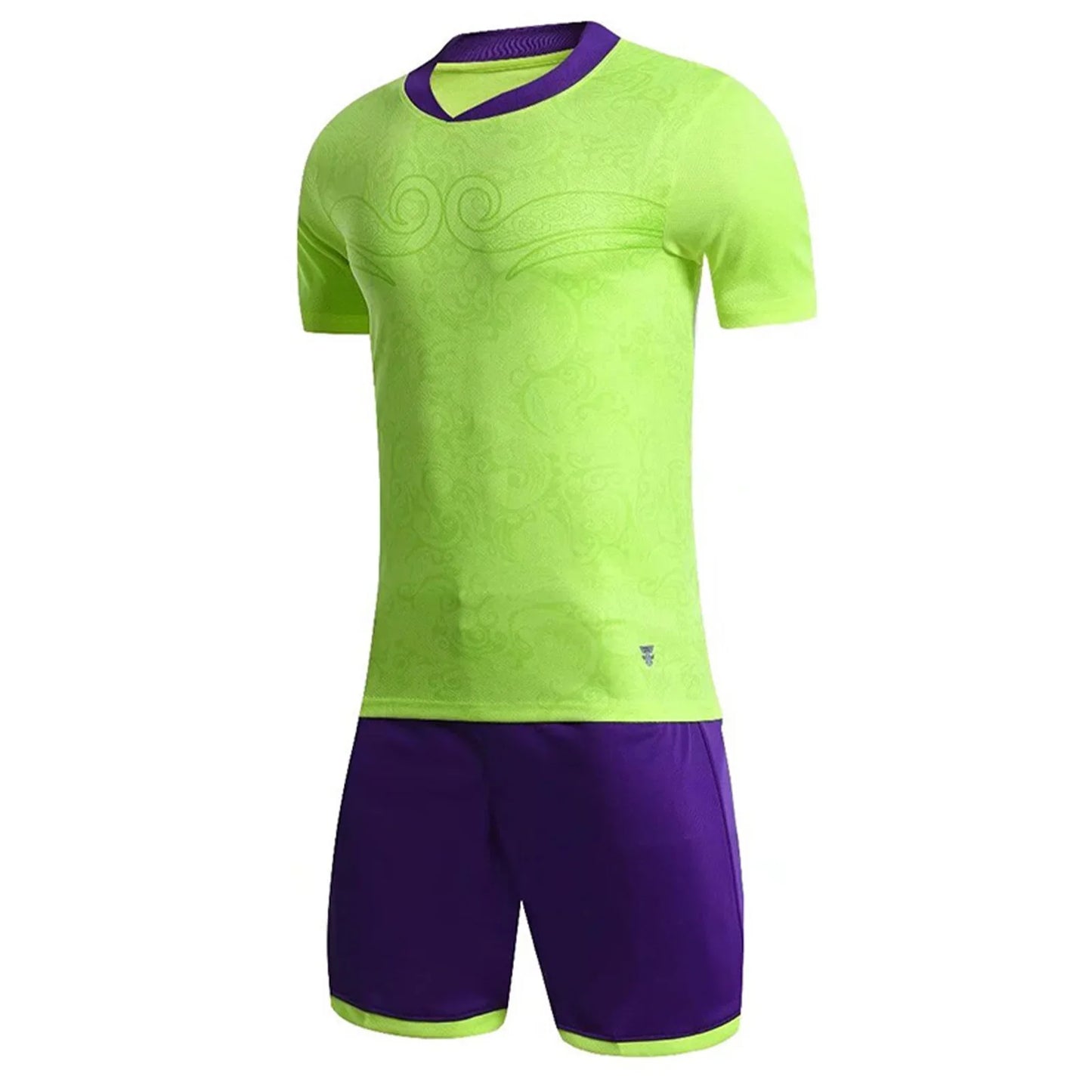 2 Pcs Summer Children's Quick-Drying Sports Set Boys Girls Soccer Training Outfit Short Sleeve Stylish Print T-shirt with Shorts