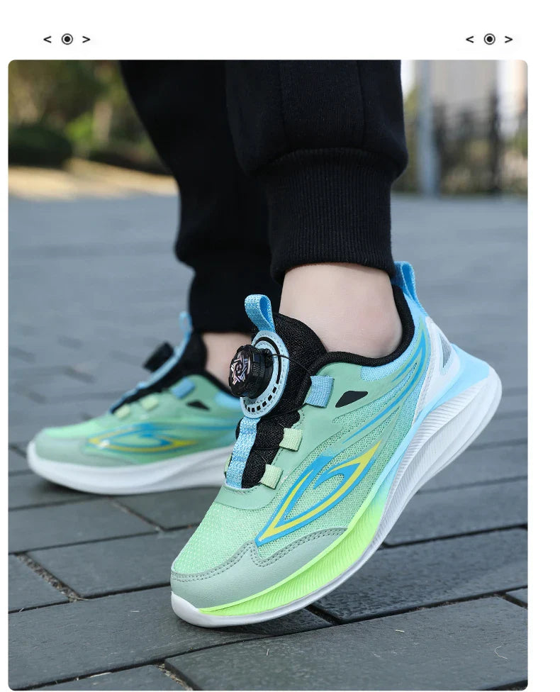 School training boys basketball shoes cushion non-slip tennis shoes mesh bounce sneakers choose buttons children's casual shoes