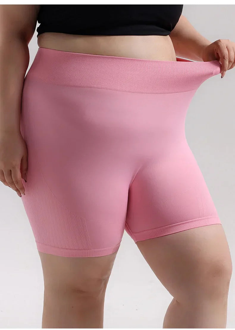 Plus Size Sports Shorts Women Seamless Skinny Shorts Outdoor Running Sexy Hip Liftting High Elastic Yoga Shorts Summer
