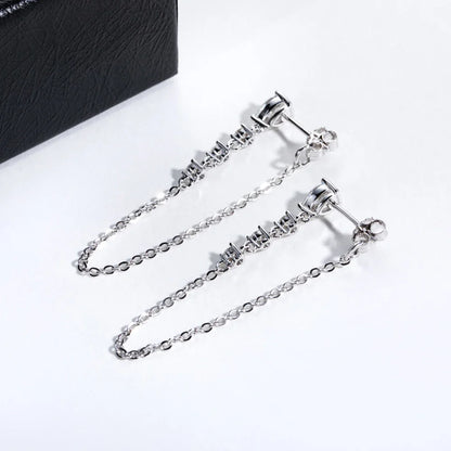 Pear Cut Moissanite Earrings for Women GRA Certified Diamond Pendant Tassel Earring Solid s925 Silver Dainty Ear Ring