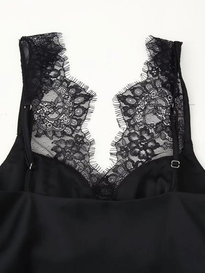 Women's Elegant Camisoles Sexy Splice Lace Sleeveless Sling Top Fashion Slimming Vintage Tank Top 2026 New Lady Street Wear