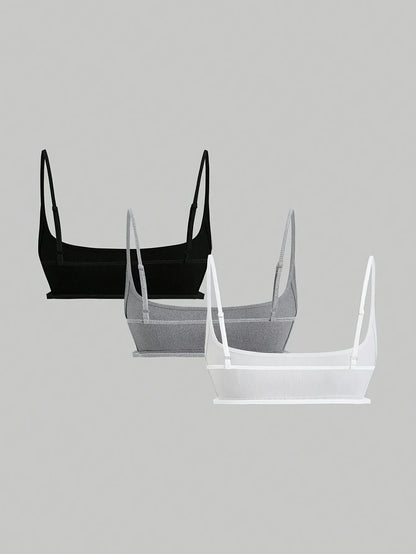 Women's slim sexy and versatile backless suspender shirt three-piece set