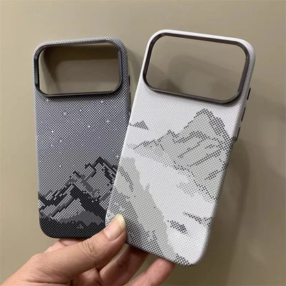 River Mountains Magnetic Phone Case for iPhone 15 16 17 Pro Max Magnets Charging Back Cover Camera Lens Protection Shell Coques