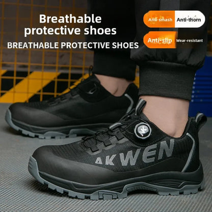 Labor Protection Shoes Anti Smashing AntiStabbingAnti Slip Protection Steel ToeShoes Wear-resistantShoes Men's Safety Work Shoes