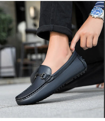 Genuine Leather Men Casual Shoes Luxury Brand Mens Loafers Moccasins Breathable Slip on Italian Driving Shoes Chaussure Homme