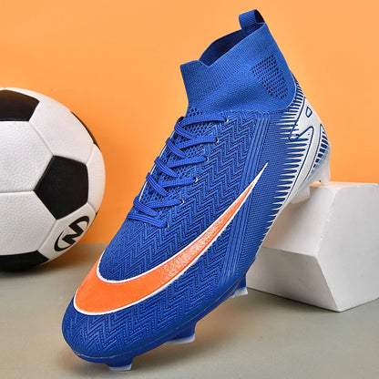 New Men Football Boots Kids Ankle Cleats Grass Soccer Shoes Futsal Indoor Sport Match Training TF/FG Hot-selling High-quality