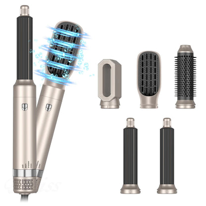 UKLISS Professional Hair Dryer 5 In 1 Hair Styler Hot Air Comb Electric Hair Heating Brush High Speed Blow Dryer Hair Brush