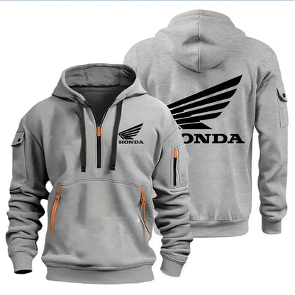 Men's Hoodies Motorcycle Jackets Wings Logo Printed Sweatshirt Pullover Trendy Motorcycle Jackets for Autumn and Winter