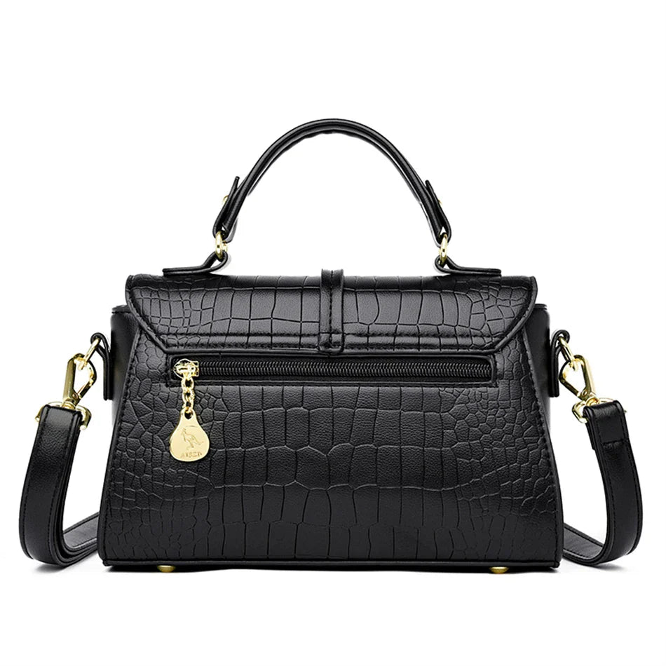 2024 Brand Crocodile Leather Crossbody Bags for Women Female Shoulder Messenger Sac Luxury Designer Ladies Handbags and Purses