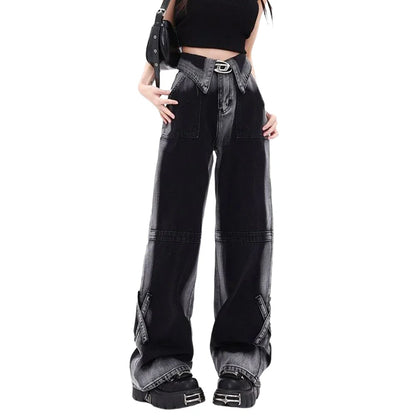 High Street Dopamine Wear Straight Wide Leg Pants