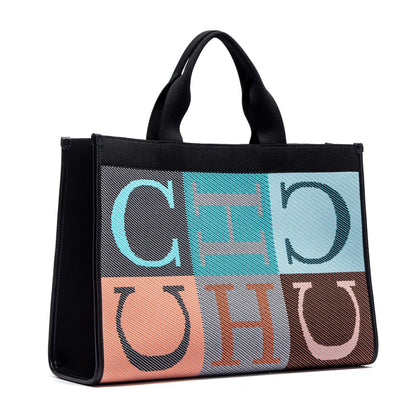 Women's Tote Bag New Letter Eco friendly Large Capacity Handbag Mommy Shopping Bag 42 * 12 * 31cm