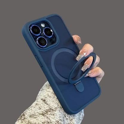 Magnetic Holder Armor Shockproof Wireless Charging Phone Case for iPhone 17 16 15 14 13 12 11 Pro Max 17 Air Cases Cover