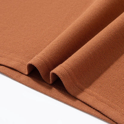 100% Pure Cotton Men's Long Sleeved Polo Shirt, Collar T-shirt, Spring and Autumn Top, No Ironing, Wrinkle Resistant Embroidery