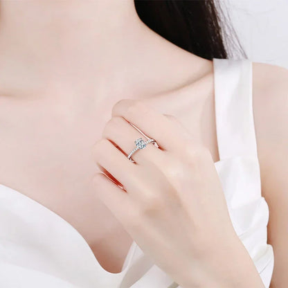 1ct 2ct Oval Cut Moissanite Ring for Women 925 Sterling Silver with Gold Plated Lab Diamond Rings Bands Fine Jewelry Gift