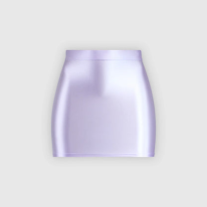 satin glossy Skirt Elastic Smooth Gloss Tight Skirt Oil Solid Color Half Skirt Satin glossy Wrap Hip Short Skirt