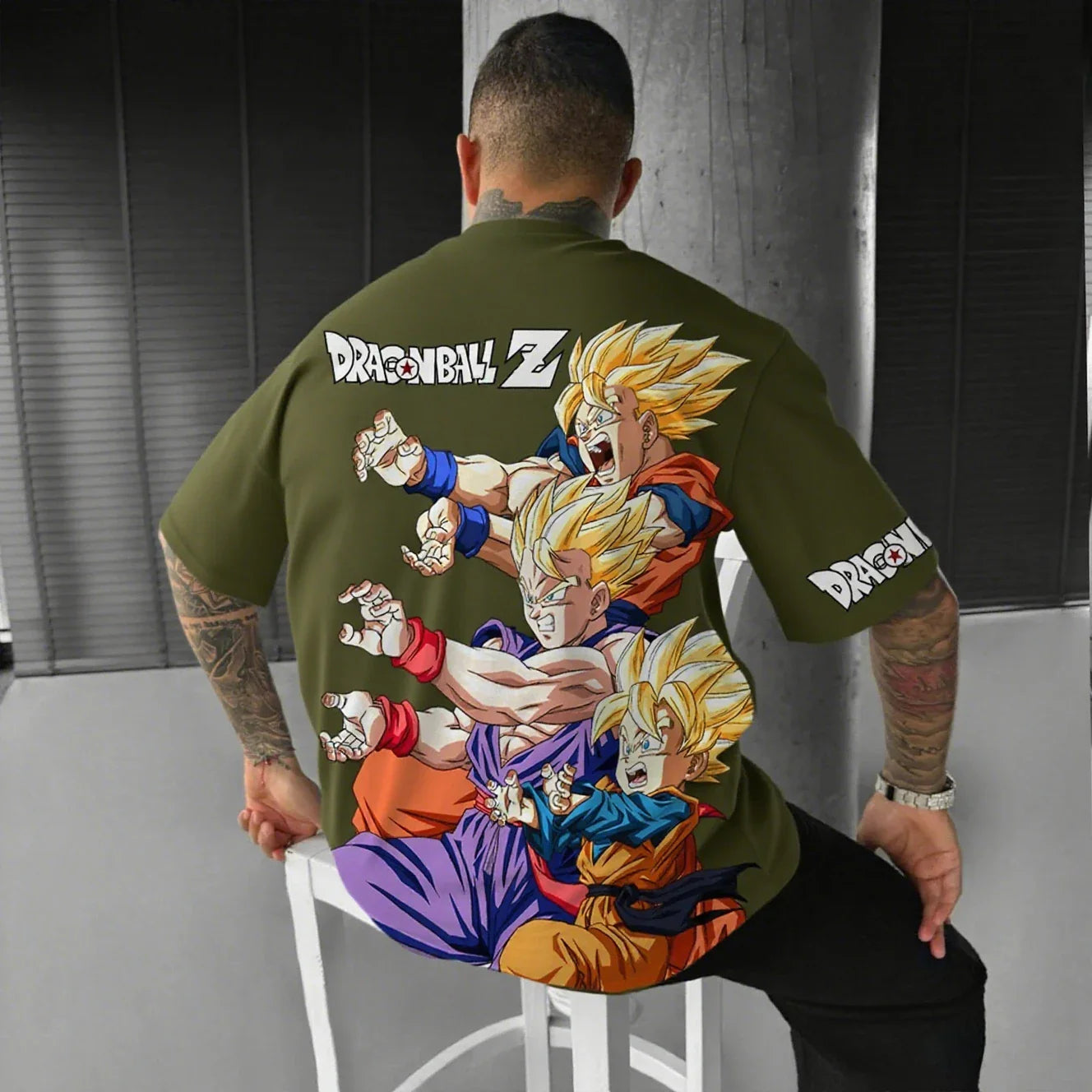 Camiseta Dragon Ball Z Super Saiyajin Masculina Feminina Anime Estampada Roupa de Rua Verão Casual Manga Curta Estilo Oversized Roupa Y2k