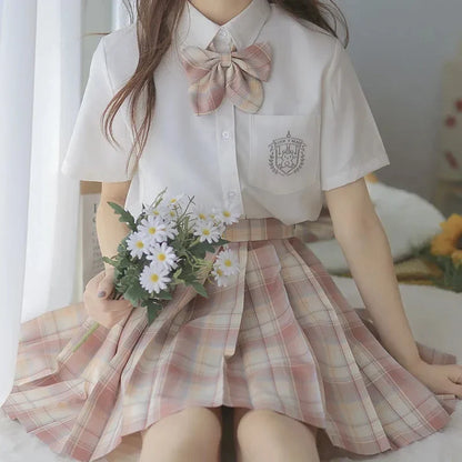 Plaid Women Pleated Skirt Bow Knot Summer High Waist Preppy Girls Dance Mini Skirt Cute A Line Harajuku Sexy Japan Faldas