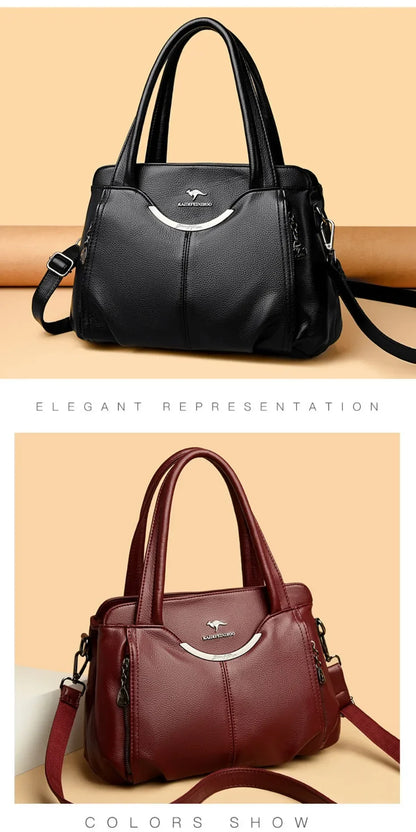 Luxury Purses and Handbags High Quality Soft Leather Shoulder Crossbody Bags for Women 2024 Elegant Tote Messenger Sac A Main