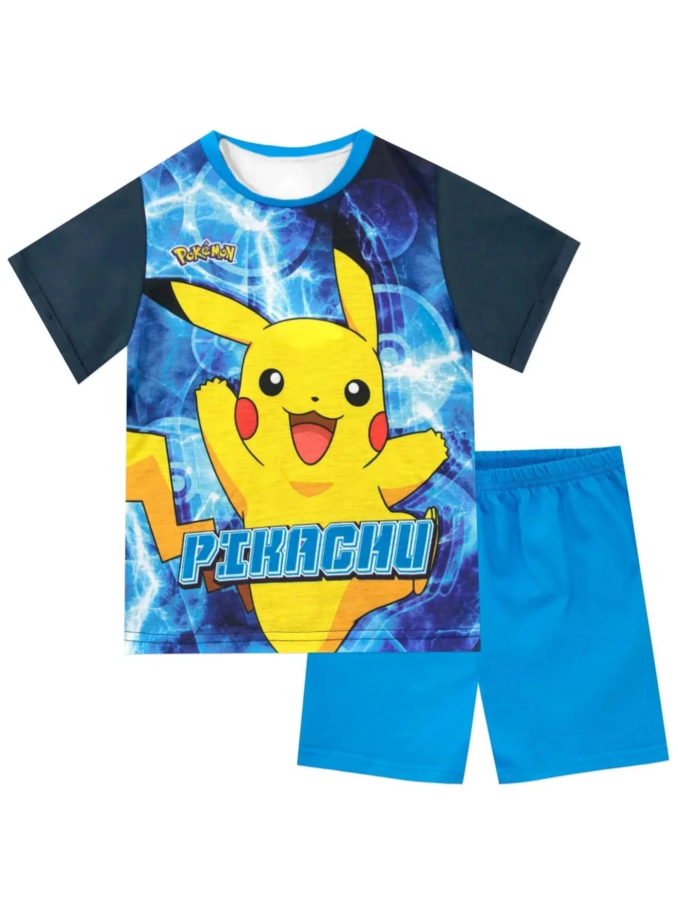 Pikachu 2026 New 3D Printed Pok É Mon Children's Round Neck T-shirt Shorts Family Adult Sports Casual T-shirt Shorts Set