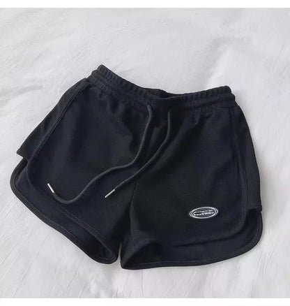 Women Casual Drawstring Sports Shorts Summer Thin High Waist Yoga A-line Shorts Loose Women Running Straight Trousers