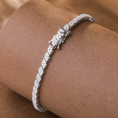 Shape Full Moissanite Tennis Bracelets for Women Men S925 Silver D Color Sparkling Diamond Bangles with Certificate