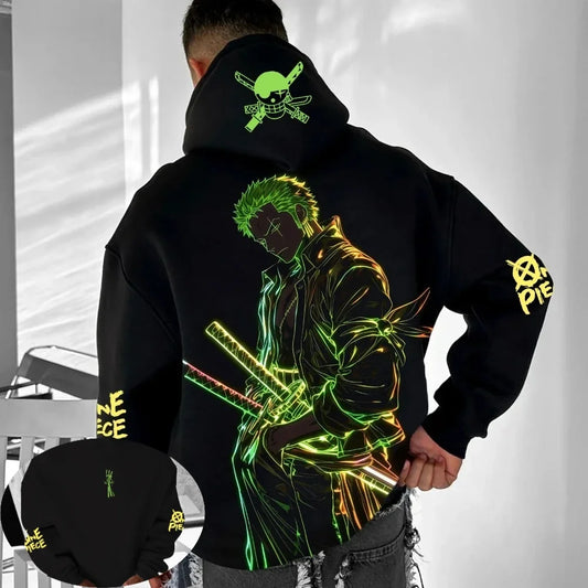 One Piece Japanese Anime Print Hoodie Men Women One Piece Graphic Hoodies Long Sleeve Pullover Sweatshirt Y2K Harajuku Clothing