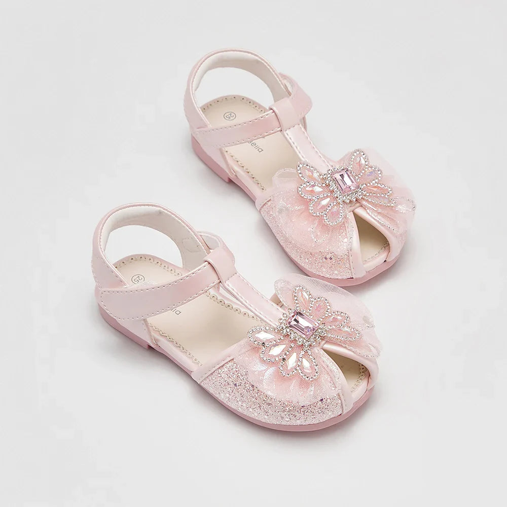 Girls Sandals Summer Children Soft Cool Shoes Fashion Crystal Princess Sweet Party Non-slip Outdoors Sandal DB2261153