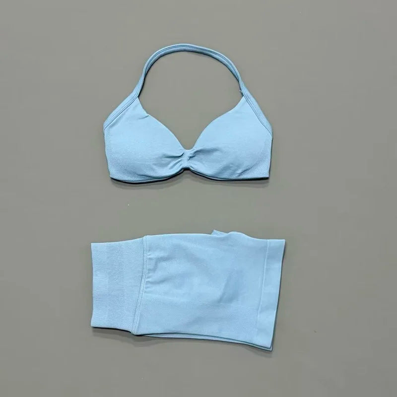 2 Piece Yoga Sets Women  Low Waist Seamless Push Up Bra Scrunch Butt Lift No Digging Comfortable Gym Running Tracksuits