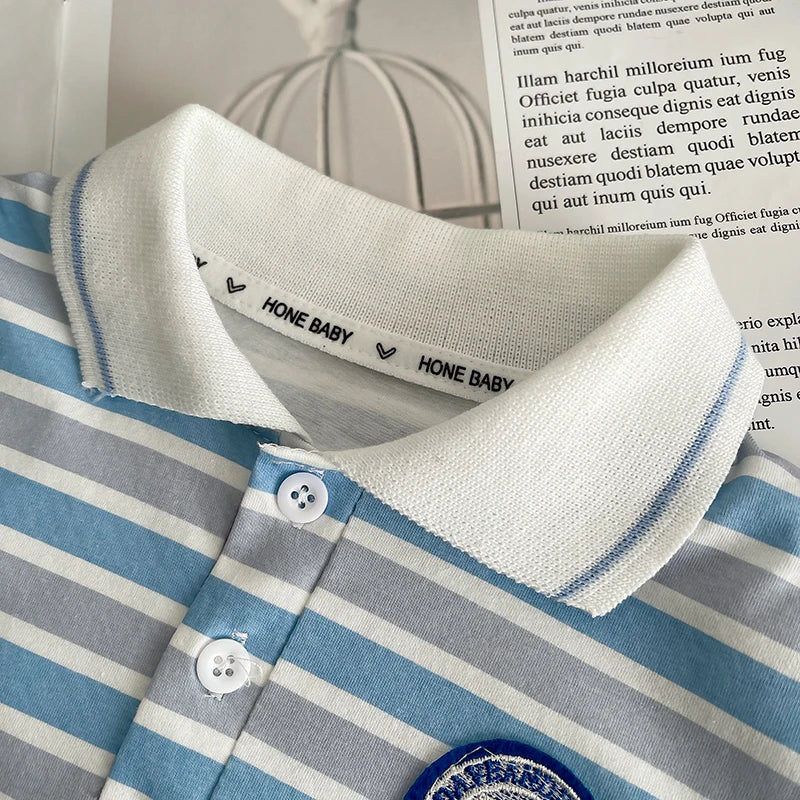 Summer Children Suits Boys Girls Short-sleeved Striped T-shirt +Shorts 2pcs/Set Babies Fashion Tracksuits Kids Casual Outfits
