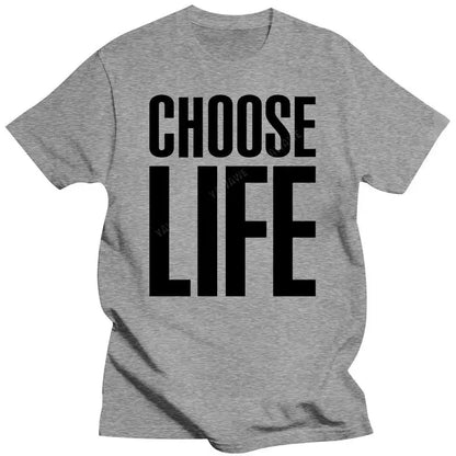Retro 80's CHOOSE LIFE Wham George Michael Same Style Graphic Print T-Shirt Women Men Oversized Streetwear Cotton Summer New Tee
