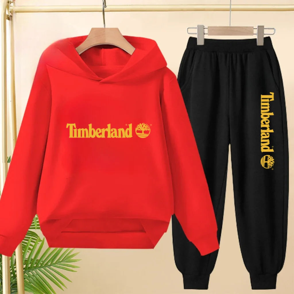 Children Clothing Autumn Winter Hoodie Coat Sweatshirt Top+Trousers Boys Girls Toddler 3-12Yrs Casual Kids Charming Pullover Set