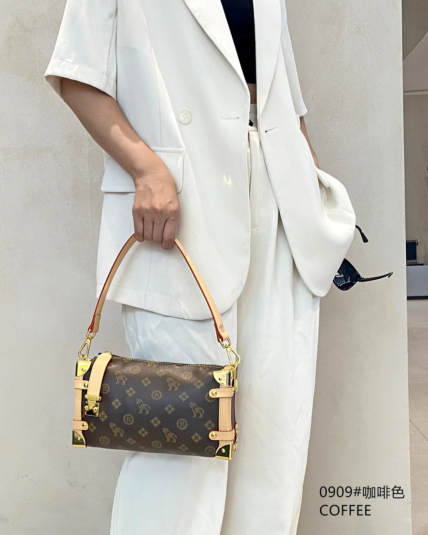 2025 Coffee Brown Crossbody Bag for Women - 可调节 Strap Shoulder Purse, Stylish Underarm Handbag, Lightweight Small Casual S
