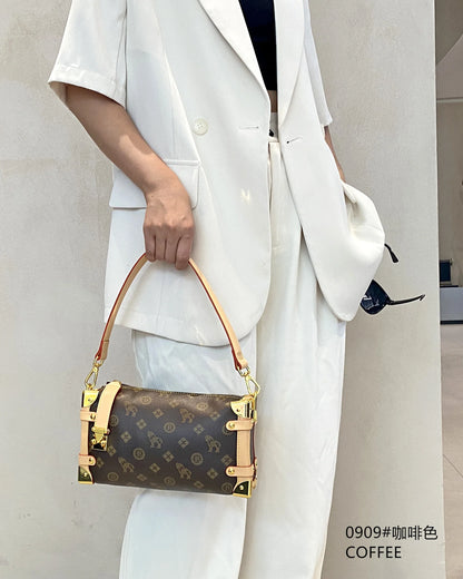 2025 Coffee Brown Crossbody Bag for Women - 可调节 Strap Shoulder Purse, Stylish Underarm Handbag, Lightweight Small Casual S