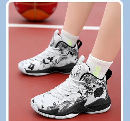Children's basketball shoes non-slip breathable basketball training shoes with boys and girls basketball shoes sneakers 31-39