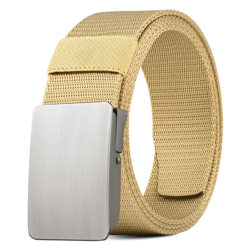 Unisex Canvas Belt Tweed Plaid Casual Polyester Four Seasons Universal Double Color Tweed Plaid Polyester Leisure Belt