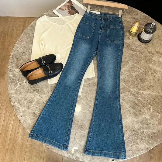 High Waist Trousers Loose Washed Jeans