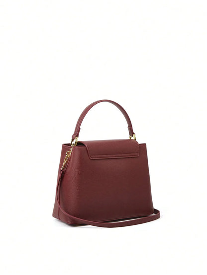 New 2025 simple V-shaped decorative handheld fashionable messenger bag trendy bucket women's small bag