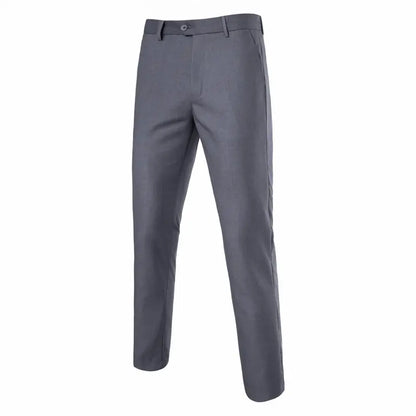 Suit Men's (Blazer+ Vest + Trousers) Fashionable Business Solid-color Wedding British-style Workwear, Casual Performance Suit