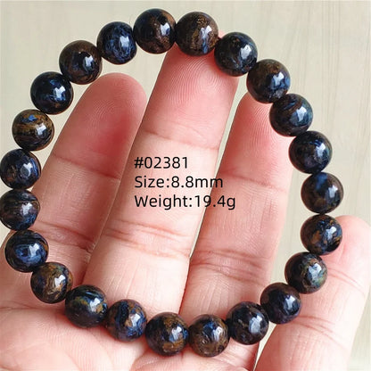 Natural Blue Pietersite Bracelet Women Men Beads Round Beads Chatoyant Cat Eye Fire Pietersite Namibia AAAAAA