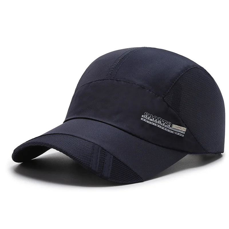 Summer Thin Men's Hat Sweat-absorbing Net Hat Breathable Outdoor Suhade Fishing Hat Sunscreen Baseball Cap Breathable Adjustable