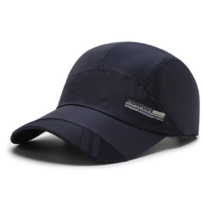 Summer Thin Men's Hat Sweat-absorbing Net Hat Breathable Outdoor Suhade Fishing Hat Sunscreen Baseball Cap Breathable Adjustable
