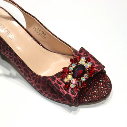 African Fashion Italian Shoes And Bag Sets For Evening Party With Stones Colorful Italian Handbags Match